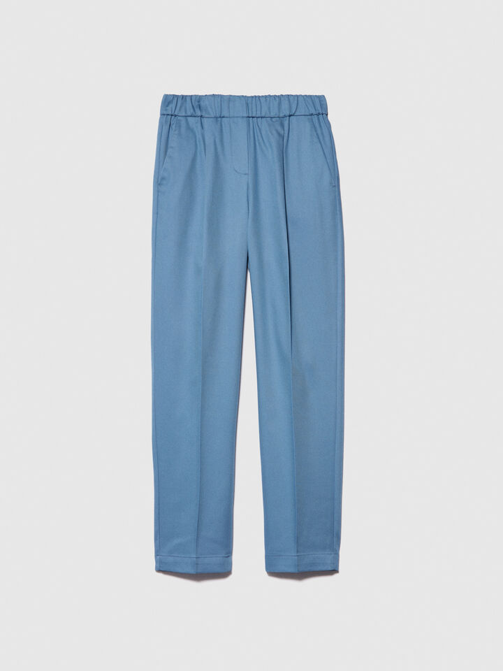 Solid color joggers - women's joggers - Light Blue | Sisley image number 6